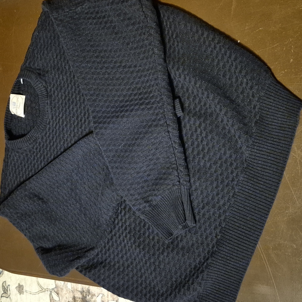 Pronto Uomo Firenze Men's Black Sweater Made In Italy..pit To pit 22"×24" (#)